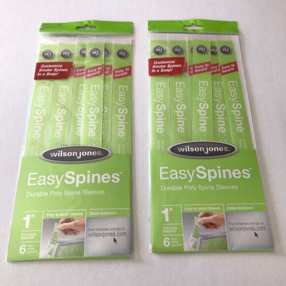 Wilson Jones two (2) packs of six (6) for a total of twelve (12) Poly spine slee - Picture 1 of 2